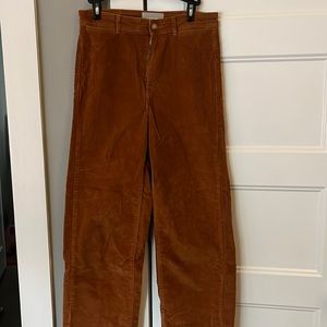Everlane wide leg cropped corduroy pants